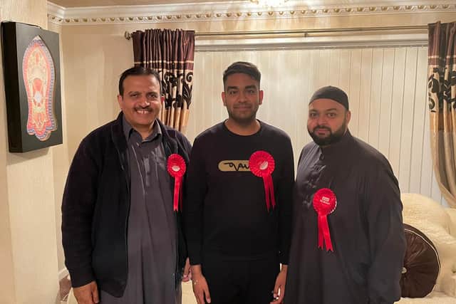 Coun. Mohammed Adnan (centred) has defected to the Pendle Labour group from the Conservatives