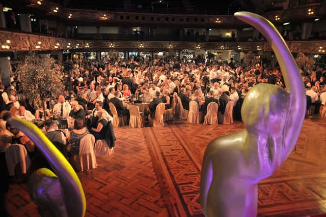 The BIBAs awards at the Blackpool Tower ballroom, with one of the large versions of the winner's statuettes in the foreground