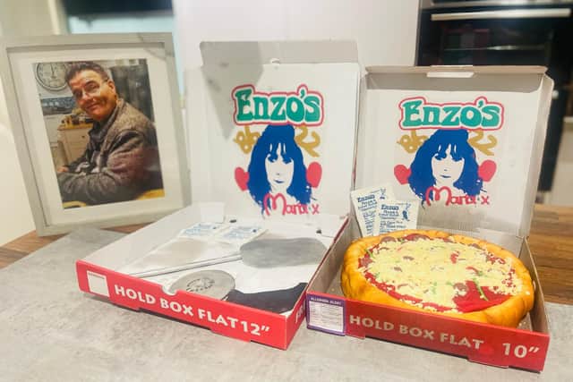 Special pizza cakes were made to resemble the famous Enzo’s pizzas