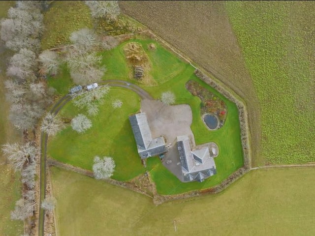 Bird's eye view of property.