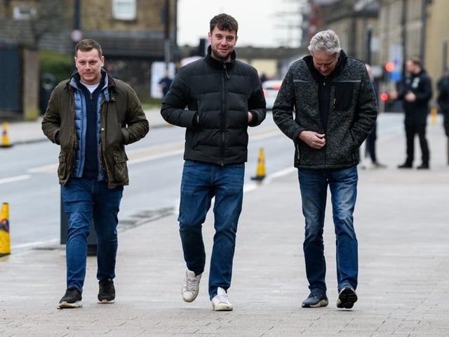 Burnley fans arrive at Turf Moor for the Premier League fixture against West Ham United. Photo: Kelvin Lister-Stuttard