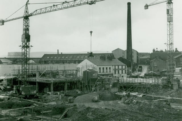 Construction of Burnley Market Hall (1967). Credit: Lancashire County Council