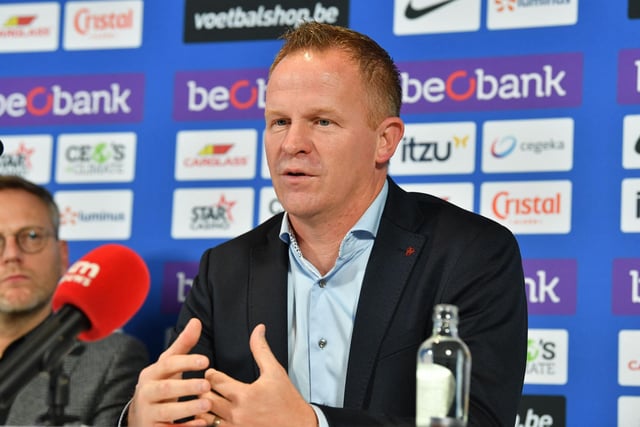 Genk's head coach Wouter Vrancken pictured during a press conference of Belgian soccer team KRC Genk, Tuesday 15 November 2022 in Genk, to discuss the future of the collaboration with the head coach. BELGA PHOTO JILL DELSAUX (Photo by JILL DELSAUX / BELGA MAG / Belga via AFP) (Photo by JILL DELSAUX/BELGA MAG/AFP via Getty Images)