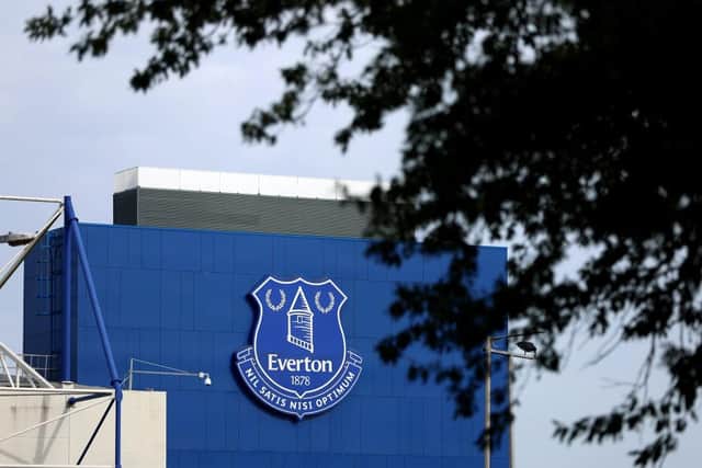LIVERPOOL, ENGLAND - OCTOBER 07: General view outside the stadium prior to the Premier League match between Everton FC and AFC Bournemouth at Goodison Park on October 07, 2023 in Liverpool, England. (Photo by Nathan Stirk/Getty Images)