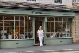 Isobel Riding outside her interior design studio in Barrowford