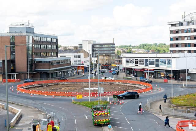 The roundabout on Yorkshire Street has now been completely removed as part of the Town 2 Turf development. Photo: Kelvin Lister-Stuttard