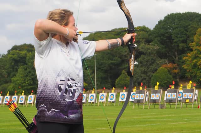 Evie at the National County Team Championships (credit Archery GB)