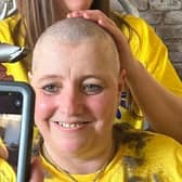 Burnley mum Cheryl Wood braves the shave in aid of Pendleside Hospice ahead of chemotherapy for cervical cancer.