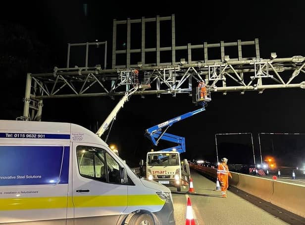 Holidaymakers heading to Manchester Airport were reminded to leave extra time for journeys as work continued on the M56 (Credit: National Highways)