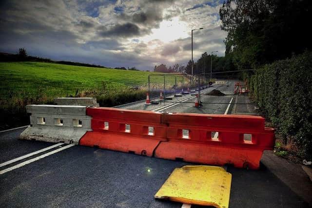 This image of Burnley Road, Cliviger, closed to traffic while repair work begins to a sink hole that appeared last week was taken by Eddy Rawlinson