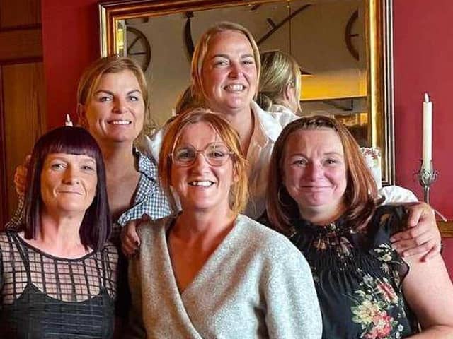 Trish Buck, Sharon Chapman, Pauline Smith (front, from left to right) and Vicky Stevenson and Tracy Moran (back) have set up Support After Suicide in Burnley to help those who are grieving.