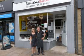 Lynn and John Scibetta at Bellissimo Italian coffee shop and bistro in Parker Lane, Burnley