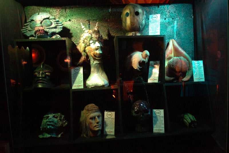 Some of the legendary masks used in the TV series formed a big part of the exhibition before it closed
