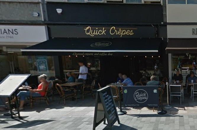 Quick Crepes has a Google rating of 4.1 from 265 reviews.