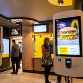 Screens to order food from inside the new McDonald's restaurant in Nelson. Photo: Kelvin Stuttard