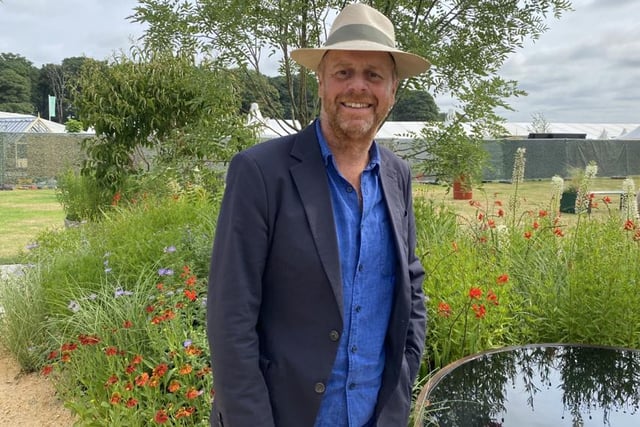 Gardener's World TV presenter Joe Swift  pictured at the BBC Radio 2 and The One Show's 'Sow Grow and Show Garden' he designed for the Tatton show  Photo:Fiona Finch