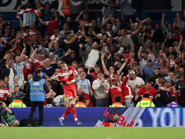 Burgzorg scored twice as Boro ran rampant against the Hatters at the Riverside.