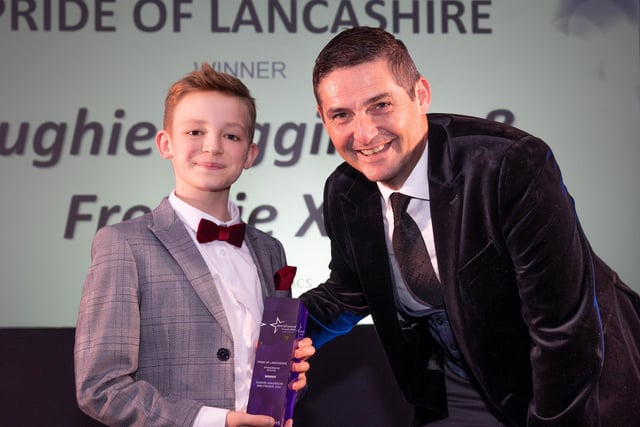 Pride of Lancashire Award winner Hughie Higginson and Freddie Xavi (absent)