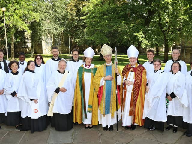 All of this year’s Deacons are pictured together following their ordination service at Blackburn Cathedral with, centre left to right; Rt Rev. Philip North, Bishop of Blackburn and Rt Rev. Dr Joe Kennedy, Bishop of Burnley