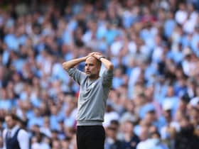Pep Guardiola, Manager of Manchester City. (Photo by Laurence Griffiths/Getty Images)