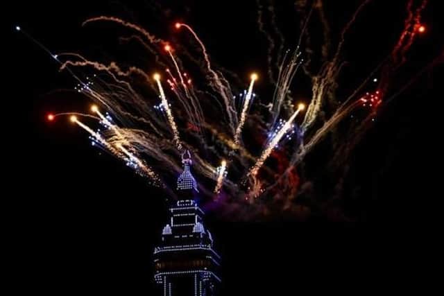 Fireworks at the Blackpool Illuminations switch-on event 2022