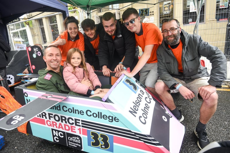 The Colne Super Soapbox Challenge. The team from Nelson and Colne College.