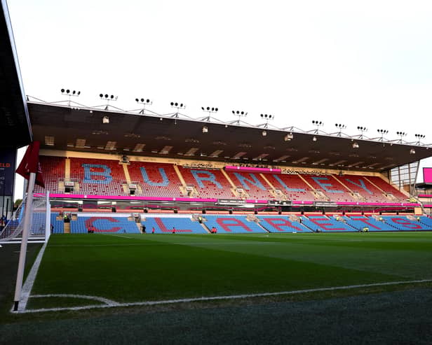 BURNLEY, ENGLAND - DECEMBER 16: General view inside the stadium prior to the Premier League match between Burnley FC and Everton FC at Turf Moor on December 16, 2023 in Burnley, England. (Photo by Marc Atkins/Getty Images)