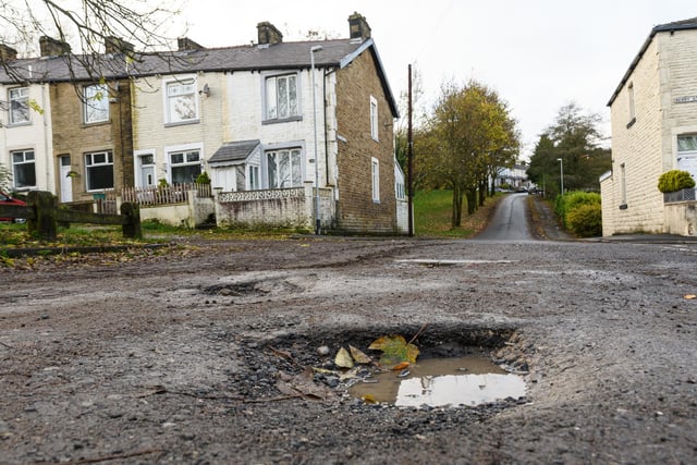 Potholes in Evans Streets in Burnley. Photo: Kelvin Stuttard