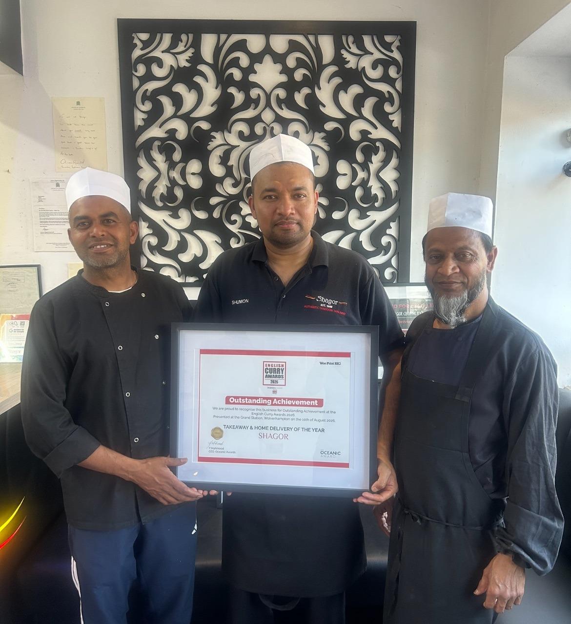 Burnley takeaway Shagor honoured at English Curry Awards 2026
