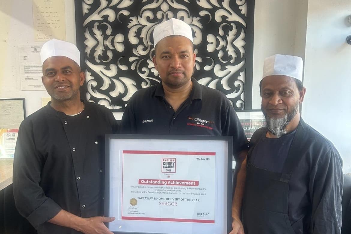 Burnley takeaway Shagor honoured at English Curry Awards 2026