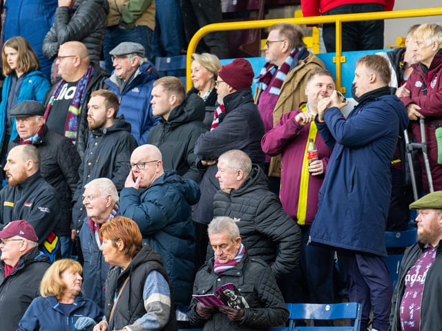 Burnley fans inside Turf Moor during the 1-0 victory over Swansea City. Photo: Kelvin Lister-Stuttard
