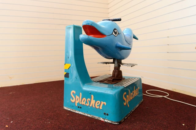 Splasher the dolphin ride in Burnley Market may not quite be a landmark but it is sure to be a forgotten feature in many people's childhoods. Photo: Kelvin Stuttard
