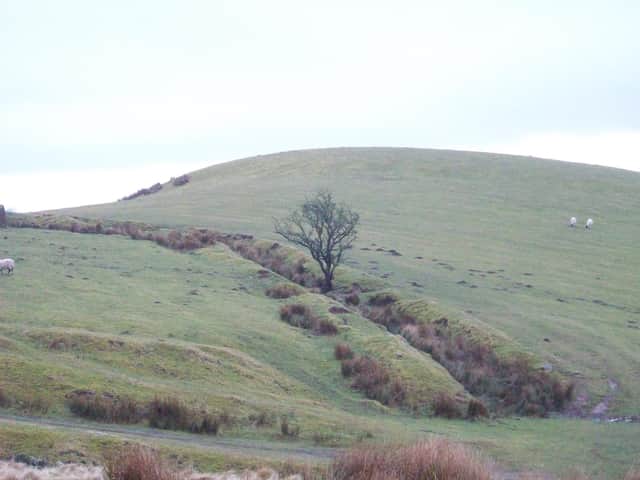 Calf Hill medieval earthworks near Sabden