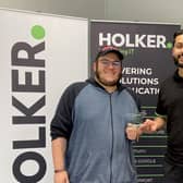 Ethan Warren and Haaris Irshad, who both joined the company in June, have been named joint winners of Holker IT’s Employee of the Quarter.