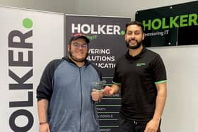 Ethan Warren and Haaris Irshad, who both joined the company in June, have been named joint winners of Holker IT’s Employee of the Quarter.