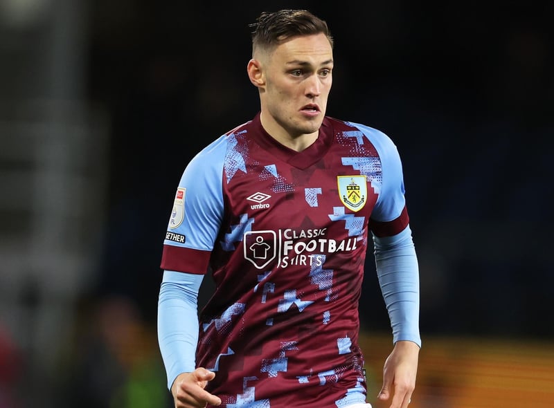 BURNLEY, ENGLAND - OCTOBER 05: Connor Roberts of Burnley on the ball during the Sky Bet Championship between Burnley and Stoke City at Turf Moor on October 05, 2022 in Burnley, England. (Photo by Clive Brunskill/Getty Images)
