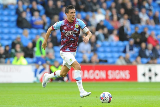 Burnley's Jack Cork during the game

Skybet Championship - Cardiff City v Burnley - Saturday 1st October 2022 - Cardiff City Stadium - Cardiff