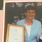 Annie Isherwood, who turns 100 this month, with her medal and certificate she received in 2008 for being part of the Womens' Land Army