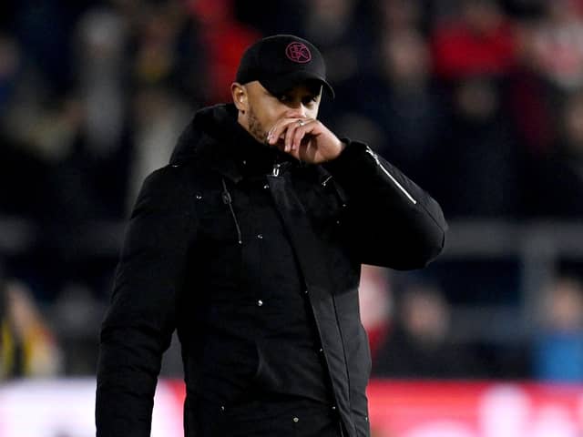 BURNLEY, ENGLAND - DECEMBER 26: (THE SUN OUT, THE SUN ON SUNDAY OUT) Vincent Kompany manager of Burnley during the Premier League match between Burnley FC and Liverpool FC at Turf Moor on December 26, 2023 in Burnley, England. (Photo by Andrew Powell/Liverpool FC via Getty Images)