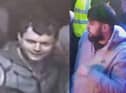 Police are asking for the public's help to trace these two men in connection with a serious assault in a Burnley pub (Credit: Lancashire Police)