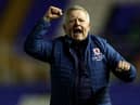 BIRMINGHAM, ENGLAND - MARCH 15: Chris Wilder, Manager of Middlesbrough celebrates after their sides victory during the Sky Bet Championship match between Birmingham City and Middlesbrough at St Andrew's Trillion Trophy Stadium on March 15, 2022 in Birmingham, England. (Photo by Richard Heathcote/Getty Images)