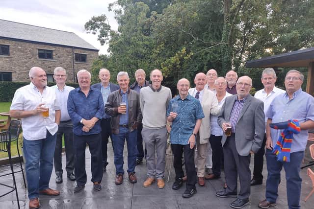 Reunited... the class of 1962 from Clitheroe Grammar School at their reunion