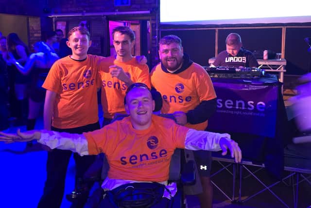 Joe Skinner with United By The Groove co-organisers Gabe, Charlie and Lee.