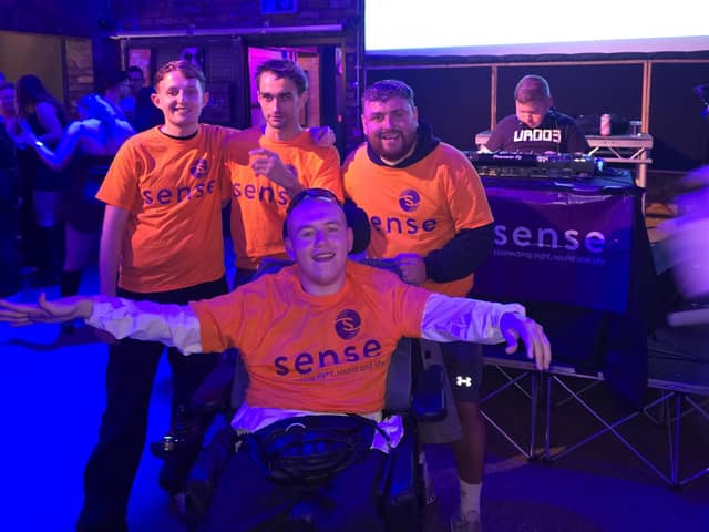 Joe Skinner with United By The Groove co-organisers Gabe, Charlie and Lee.