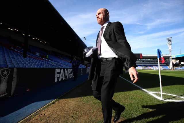 LONDON, ENGLAND - FEBRUARY 26: Burnley manager Sean Dyche before the Premier League match between Crystal Palace and Burnley at Selhurst Park on February 26, 2022 in London, England.