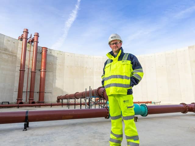 Project manager Tony Elliott on site at Burnley wastewater treatment works