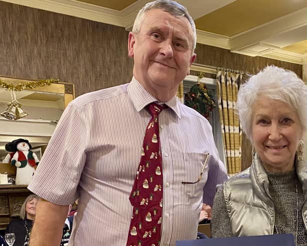 In a surprise presentation at the Christmas party for the Rotary Club of Ribblesdale, Rachel Pallister was honoured with the Paul Harris Fellowship from club president Professor John Sharp.