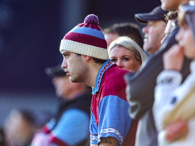 Burnley fans watch on
Photographer Alex Dodd/CameraSport
The EFL Sky Bet Championship - Burnley v Blackburn Rovers - Sunday 13th November 2022 - Turf Moor - Burnley
World Copyright © 2022 CameraSport. All rights reserved. 43 Linden Ave. Countesthorpe. Leicester. England. LE8 5PG - Tel: +44 (0) 116 277 4147 - admin@camerasport.com - www.camerasport.com