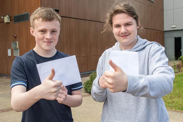 Ethan Smith and Dylan Cole will study Maths at Burnley College. Credit: Andy Ford.