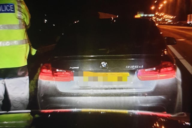 This BMW was stopped on M6 for excess speed.
The driver passed a roadside breath test, but failed a roadside drug wipe and was arrested.